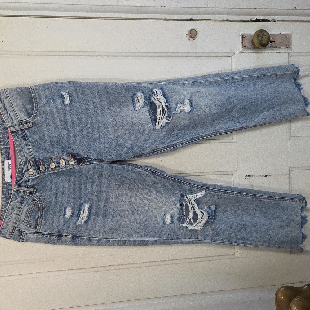 Vervet Wrap Over Button Fly Jeans